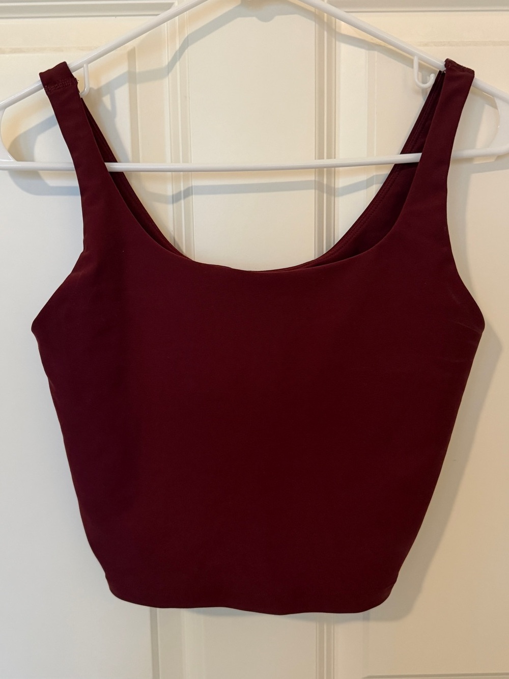 Old Navy Active PowerSoft Light Support Sports Bra Crop Top – M Maroon